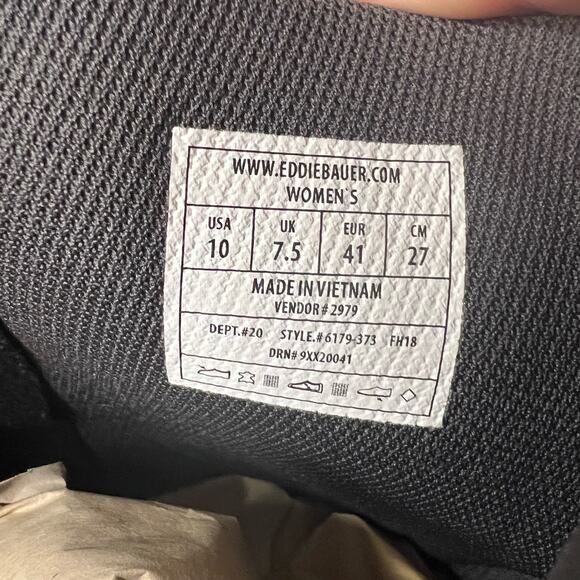 Eddie Bauer Women's Tall Boots Size 10 Trace Raven Black Gray Side Zipper - Picture 10 of 14